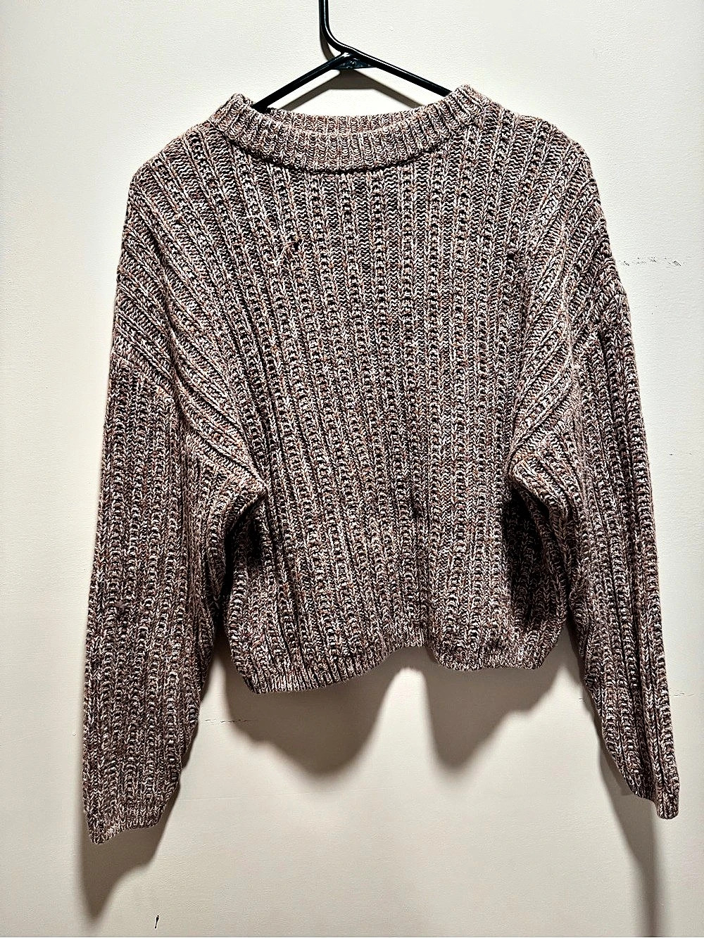 Universal Thread Marled Knit Crewneck Brown & Cream Medium